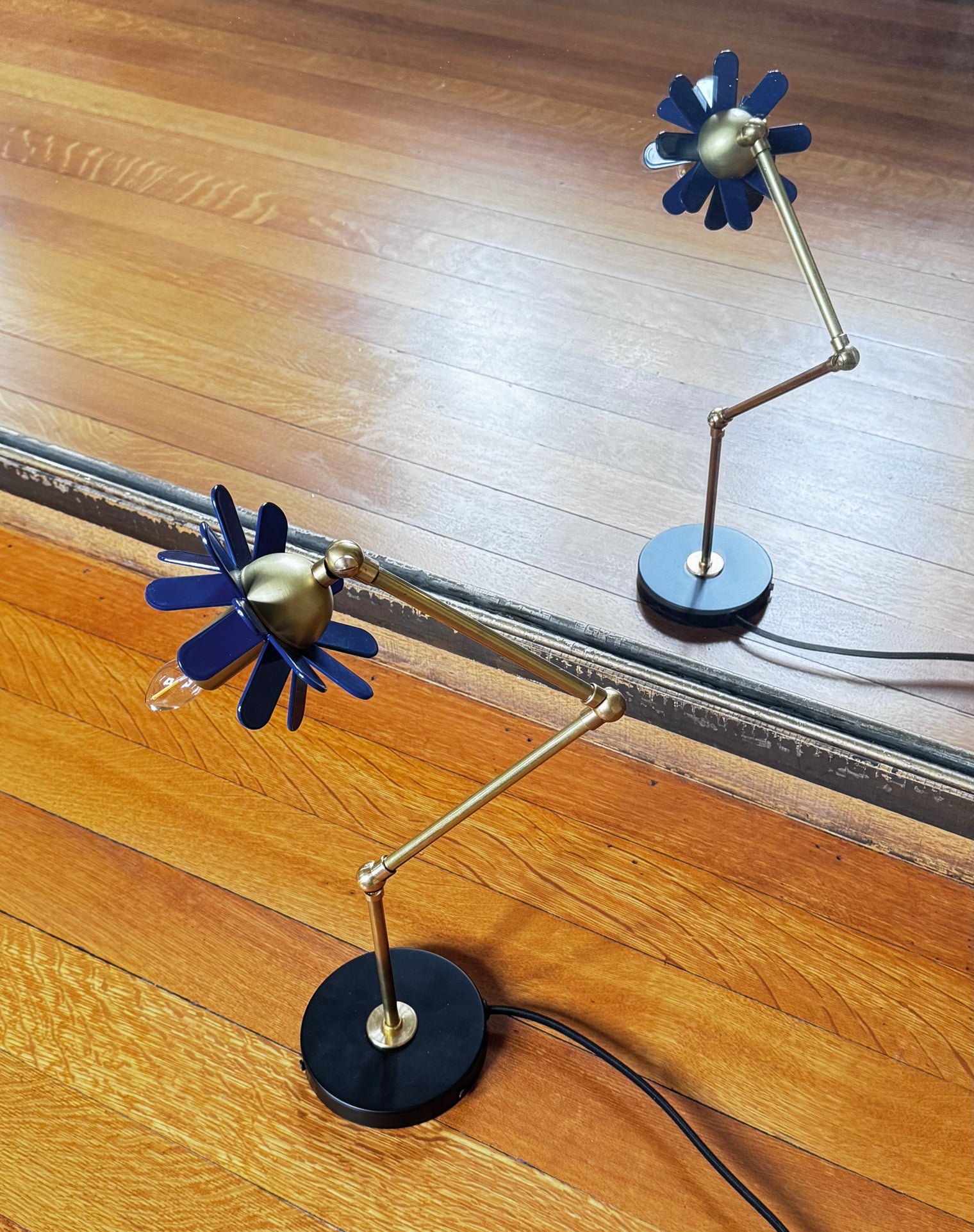 In Bloom Work Lamp - Navy Blue