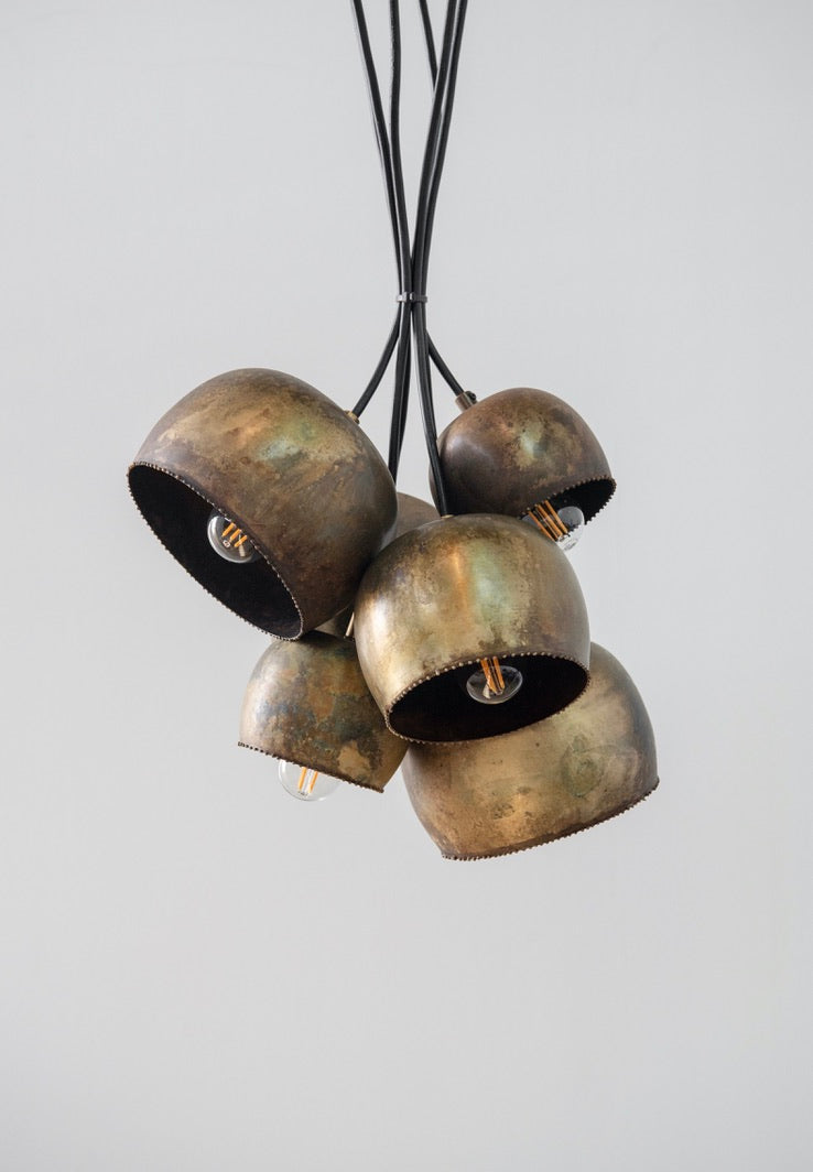 Brass Singing Bowl Chandelier