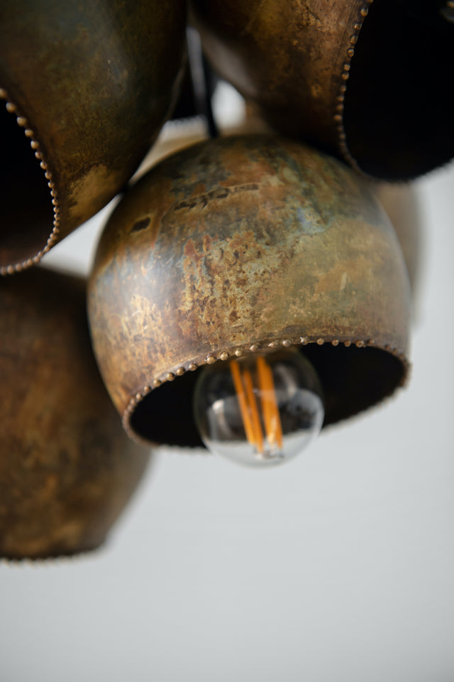 Brass Singing Bowl Chandelier