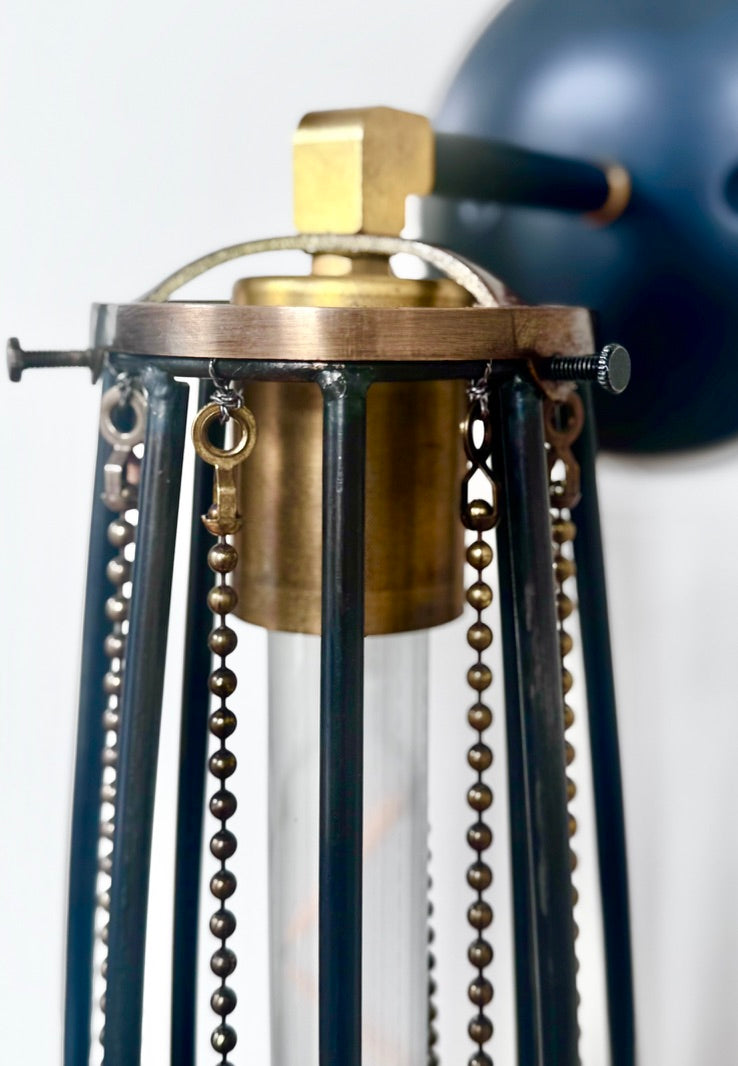 Brass Beaded Sconce