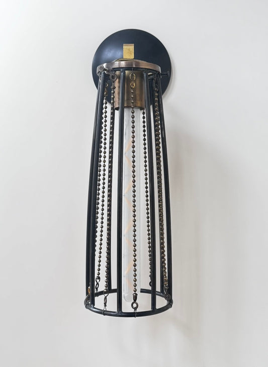 Brass Beaded Sconce