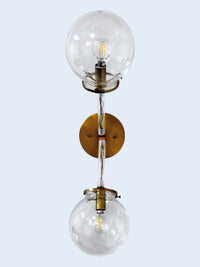 Duet Acrylic and Brass Sconce