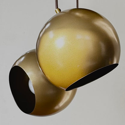 Vintage Brass Orb Chandelier