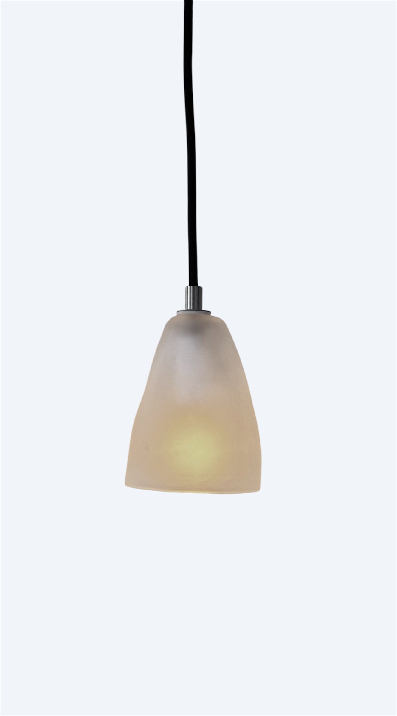 Frosted Hand Blown Glass Pendant