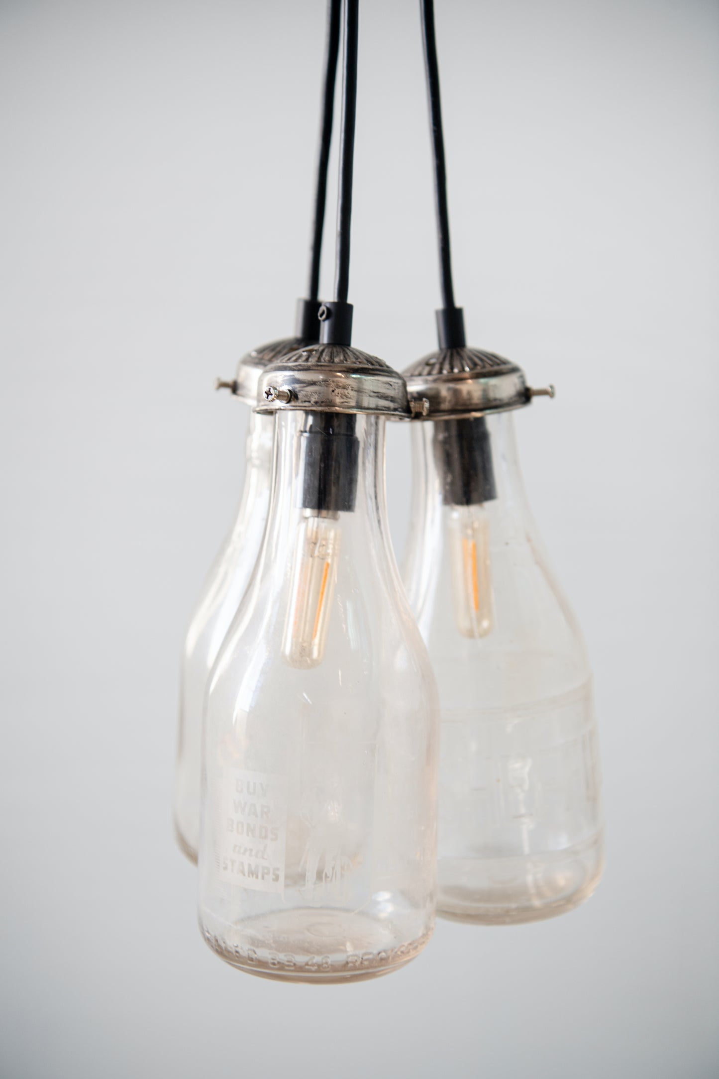 3 Cluster Vintage Milk Bottle Pendant