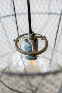 Coastal Wire Basket Chandelier